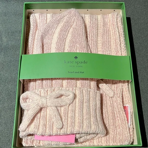 Kate Spade Scarf And Hat Set NIB Kate Spade Scarf And Hat Set Color Pink NIB | eBay main image 4